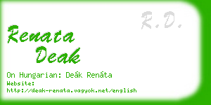 renata deak business card