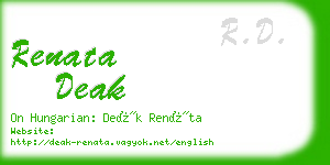 renata deak business card
